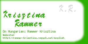 krisztina rammer business card